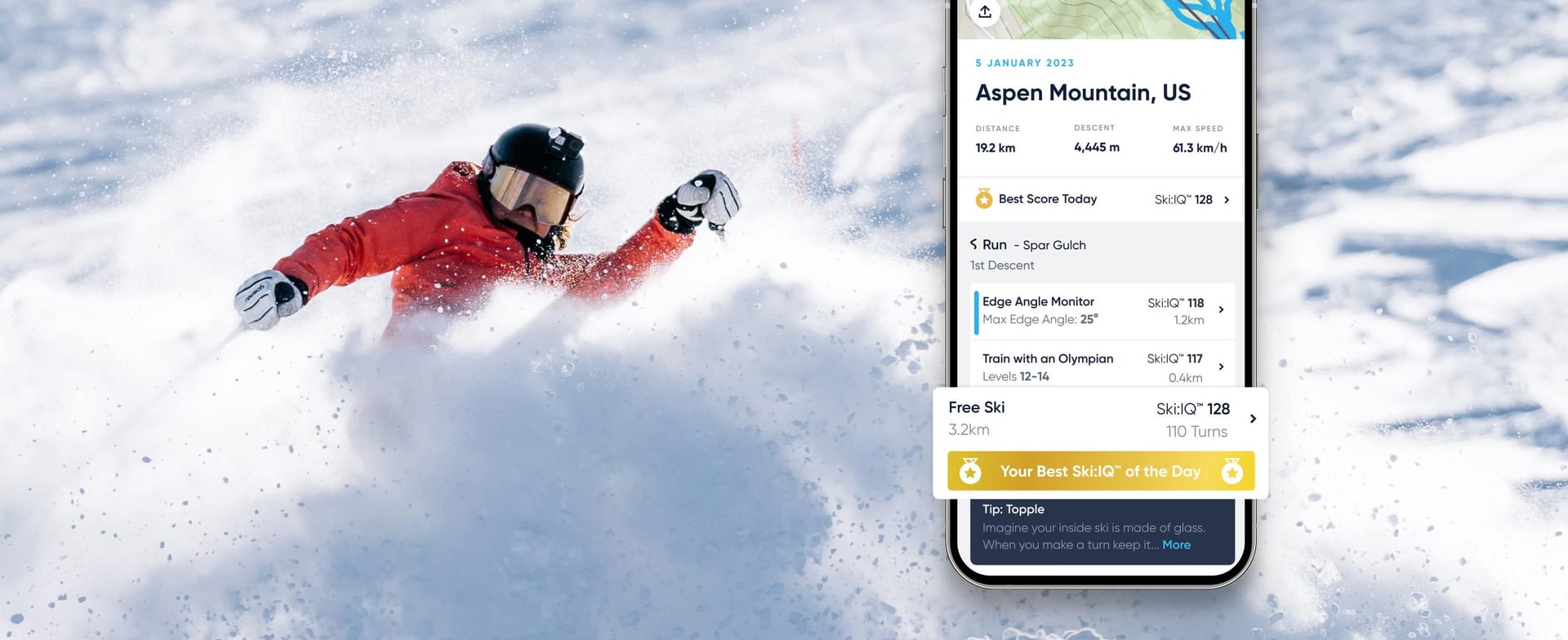 Real-time skiing analysis and audio coaching